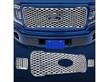 XL STX CHROME Snap On Grille Overlay Full Grill Cover Insert